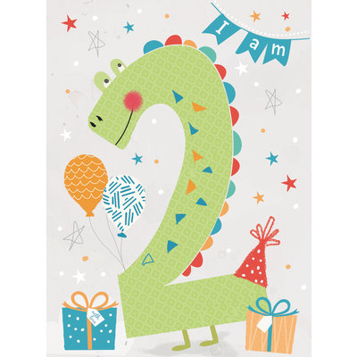 Otter House Card Rainbow Pops 2nd Birthday Roarsome