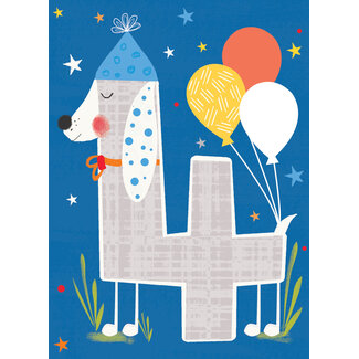 Otter House Karte Rainbow Pops 4th Birthday Dog