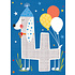 Otter House Card Rainbow Pops 4th Birthday Dog