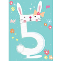 Otter House Card Rainbow Pops 5th Birthday Rabbit