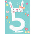 Otter House Card Rainbow Pops 5th Birthday Rabbit