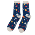 Miss Sparrow Männer-Socken Bamboo Space navy