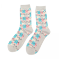 Miss Sparrow Socks Bamboo Happy Cats silver