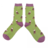 Miss Sparrow Socks Bamboo Cute Owls green