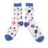 Miss Sparrow Socken Bamboo Ditsy Floral silver