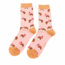 Socken Bamboo Hearts & Hedgehogs dusky pink