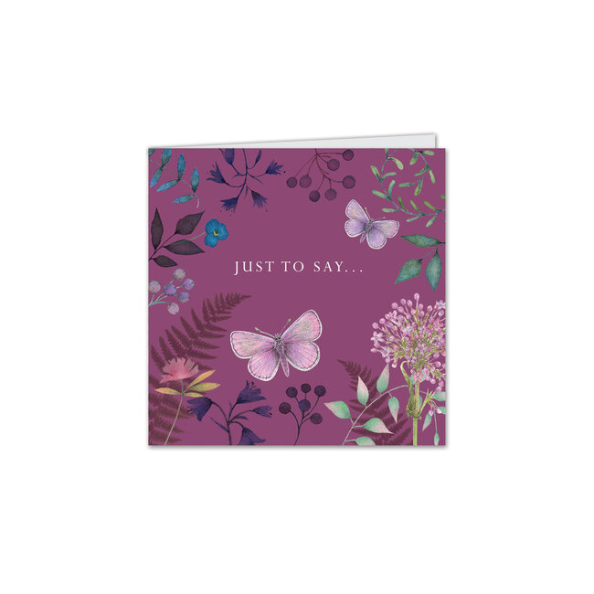 Notecard Pack Square Vintage Garden Butterflies