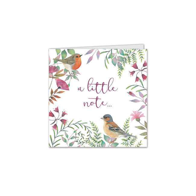 Notecard Pack Square Vintage Garden Birds