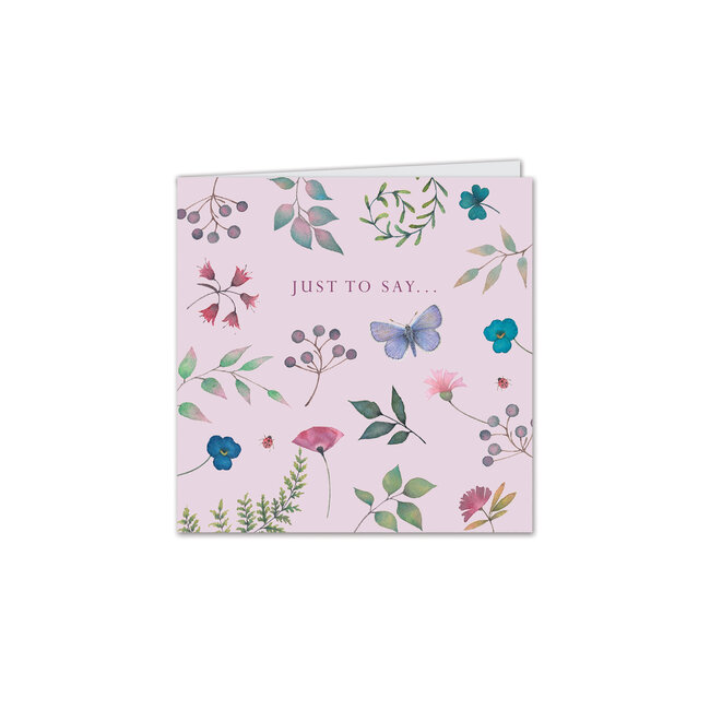 Notecard Pack Square Vintage Garden Birds