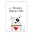 Paperproducts Design Karte Love and Dog