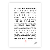 Paperproducts Design Karte Hausordnung