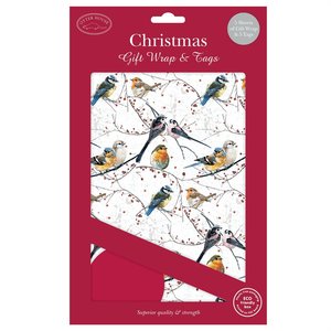 Otter House Weihnachtsgeschenkpapier & Anhänger Birds & Berries