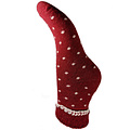 Joya Socken Wollmix extra thick Dotty red/cream