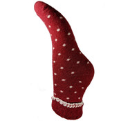 Joya Socks Woolmix extra thick Dotty red/cream