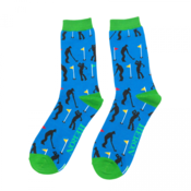 Miss Sparrow Mens Socks Bamboo Golfers blue