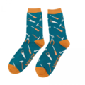 Miss Sparrow Männer-Socken Bamboo Tools teal