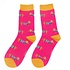 Miss Sparrow Socken Bamboo Parisian Pups hot pink