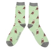 Miss Sparrow Mens Socks Bamboo Cute Owls mint