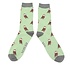 Miss Sparrow Mens Socks Bamboo Cute Owls mint