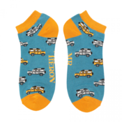 Miss Sparrow Trainer Mens Socks Bamboo Jeep teal