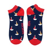 Miss Sparrow Trainer Mens Socks Bamboo Boats navy