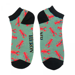 Miss Sparrow Trainer Männer-Socken Bamboo Lobsters teal