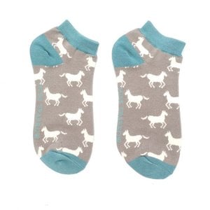 Miss Sparrow Trainer Socken Bamboo Horses light grey