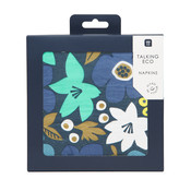 Talking Tables Paper Napkins Eco Geo Floral blue 20-Pack