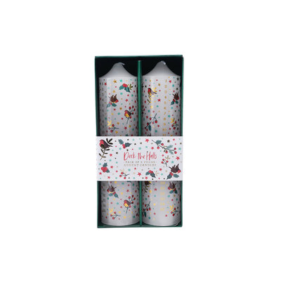 CGB Giftware Advent candle Deck the Halls Set of 2