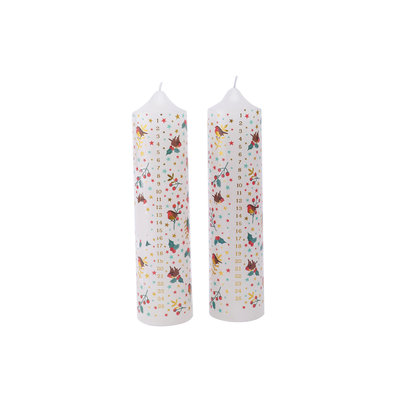 CGB Giftware Advent candle Deck the Halls Set of 2