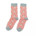 Miss Sparrow Socken Bamboo Little Snowmen dusky pink