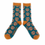 Männer-Socken Bamboo Pretzels teal