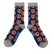 Miss Sparrow Männer-Socken Bamboo Pretzels navy