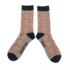 Miss Sparrow Mens Socks Bamboo Pretzels grey