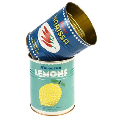 Rex London Storage Tins Lemons and Harissa Set of 2