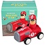 Rennauto mit Druckantrieb red