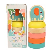 Rex London Holz Stapelspielzeug Wild Wonders