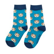 Miss Sparrow Kids Socks Boys Bears teal 4-6Y