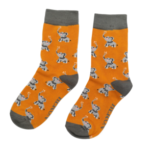 Miss Sparrow Kids Socks Boys Elephants yellow 4-6Y