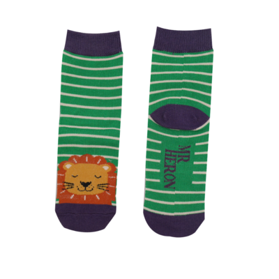 Miss Sparrow Kids Socks Bamboo Boys Lions green 4-6Y