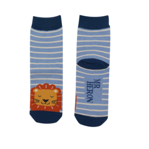 Miss Sparrow Kindersocken Bamboo Boys Lions light blue 2-3Y