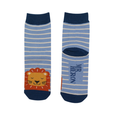 Miss Sparrow Kids Socks Bamboo Boys Lions light blue 2-3Y