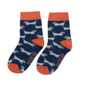 Miss Sparrow Kindersocken Bamboo Boys Sausage Dogs navy 2-3Y