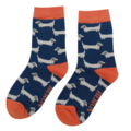 Miss Sparrow Kids Socks Bamboo Boys Sausage Dogs navy 7-9Y