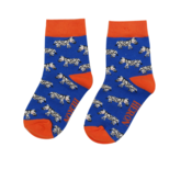 Miss Sparrow Kindersocken Bamboo Boys Zebras blue 2-3Y