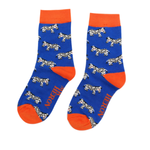 Miss Sparrow Kids Socks Boys Zebras blue 4-6Y