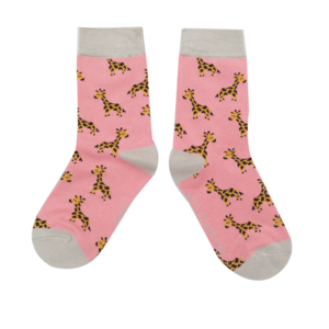 Miss Sparrow Kids Socks Bamboo Girls Giraffes light pink 4-6Y