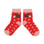Miss Sparrow Kindersocken Bamboo Girls Hedgehogs & Daisies red 2-3Y