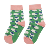 Miss Sparrow Kids Socks Bamboo Girls Sheep green 2-3Y