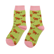 Miss Sparrow Kids Socks Bamboo Girls Tigers lime 4-6Y